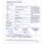 Certificat de etalonare...